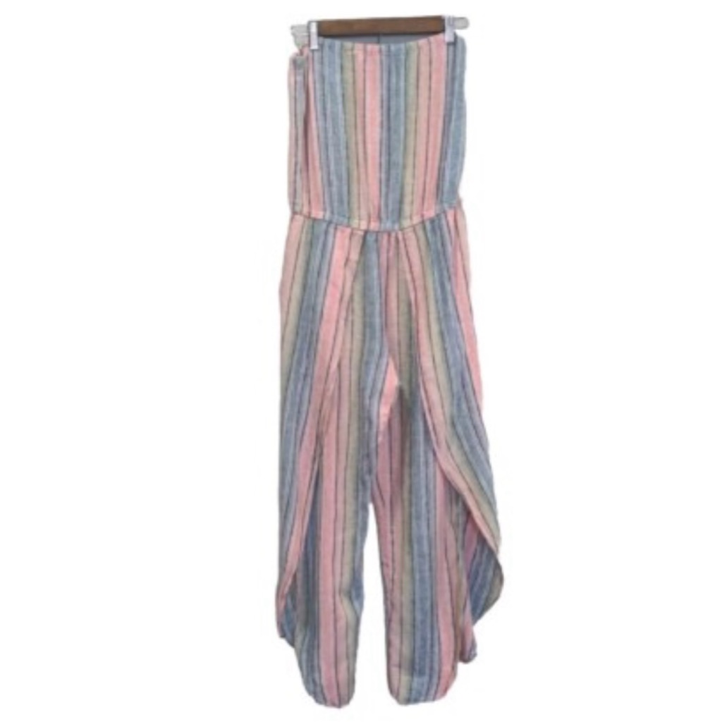 Drew Anthropologie Emerson Linen Blend Jumpsuit Size Xs